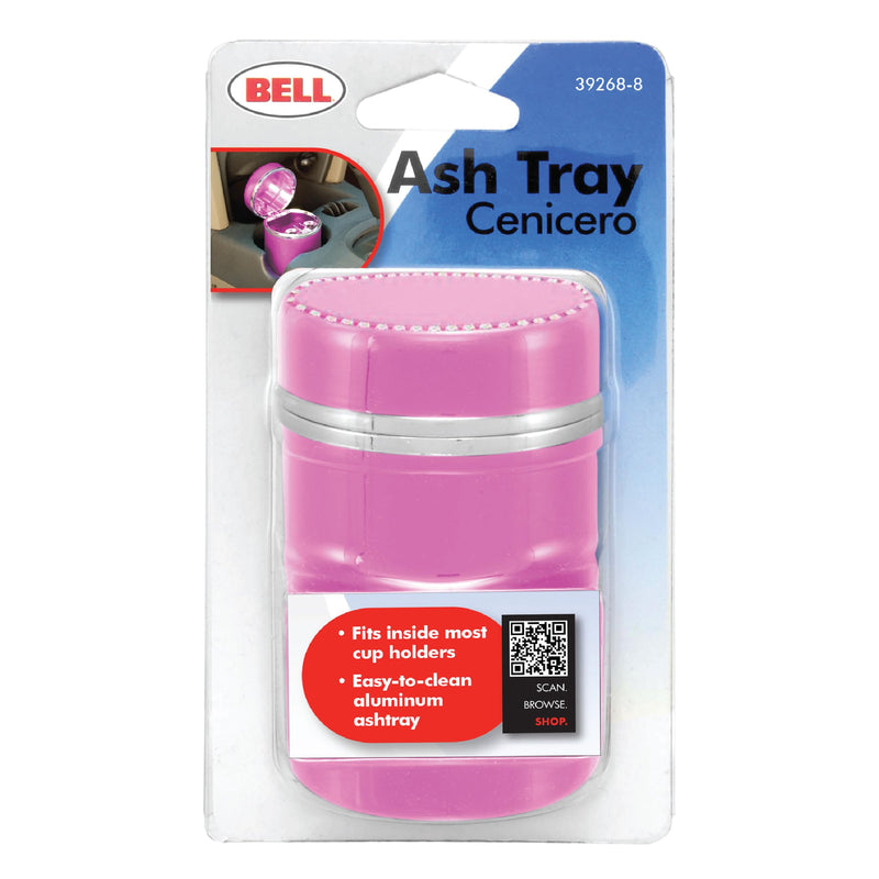 BBell Automotive 22-1-39268-8 Pink Diamond Ash Tray, Multi, One Size, Aluminum Canister with Sparkly Rhinestone Detail