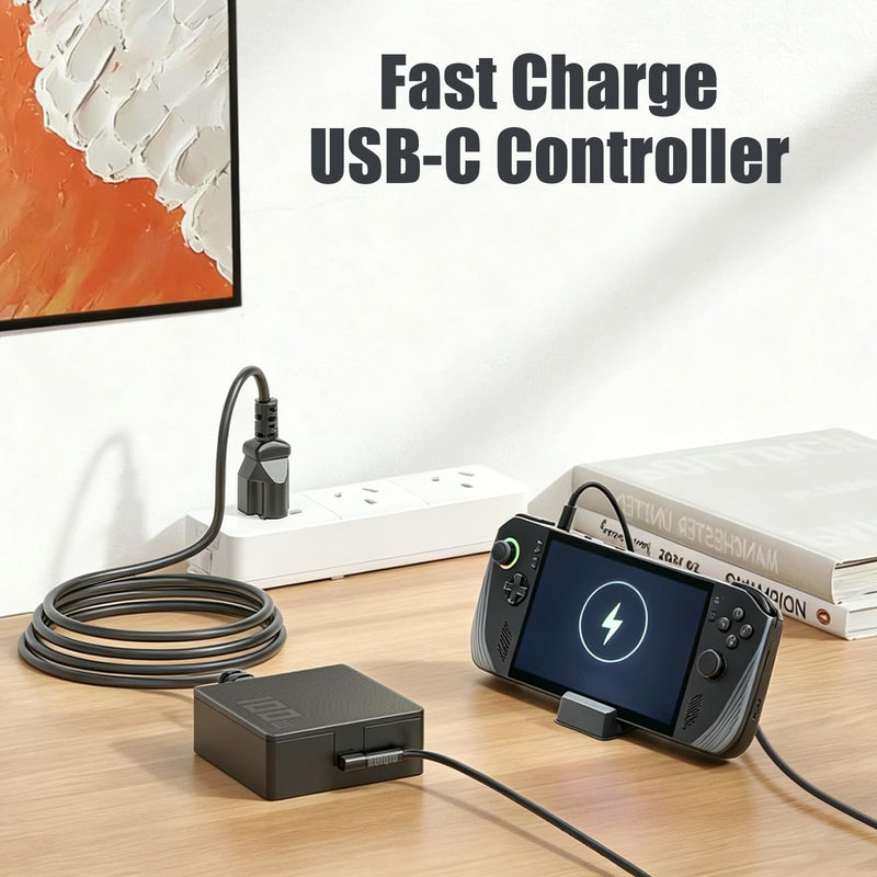 100W USB-C Compatible withAsus Rog Xbox Ally X Charger Legion Go S Handheld | Fit for Ally X Z1 R1 MSI Claw Steam Deck Handheld Console & ZenBook 14 14X S13 Rog Flow Z13 X13 GZ301 GV301 GV302 Laptop