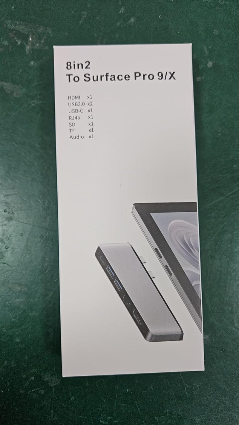 Surface Pro 9/Pro 11 Hub Docking Station with 4K HDMI, Thunerbolt 4(8K Video+40Gbps+100W Power), 100M Ethernet, USB3.0, SD TF Card Slot, 3.5mm Audio, Triple Display for Surface Pro 9/Pro X Accessories For Surface Pro 9/X/10/11 with Ethernet