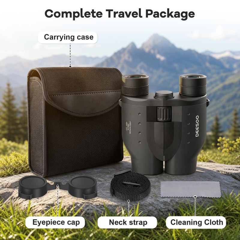 25x32 Compact Binoculars for Adults Kids - High Powered Lightweight Small Porro Binoculars with BAK4 Prism FMC Lens - Clear Vision for Bird Watching Cruise Ship Travel Hunting Sports (Green)