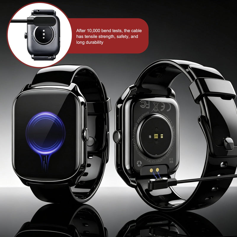 2 Pin 2.84mm Magnetic Smart Watch Charger with USB Wall Adapter, 3.28FT