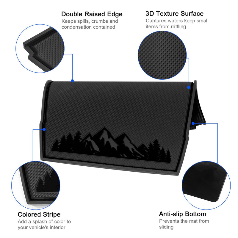Dashboard Mats for Subaru Crosstrek Accessories 2023-2018, Forester 2019-2024, Impreza 2018-2023, Interior Non-Slip Dash Mat Pad Liner (Black) 2018+ black