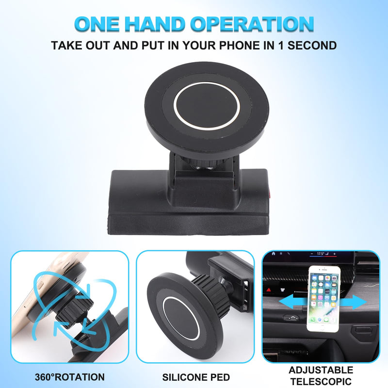 Car Phone Holder for 2024-2026 BMW 5 Series i5 G60 G68 530i 540i Accessories Centre Console Air Vent Rotatable Fixed Mobile Phone Mount Holder for Car Fit for iPhone Android Smartphones (Magnetic) F