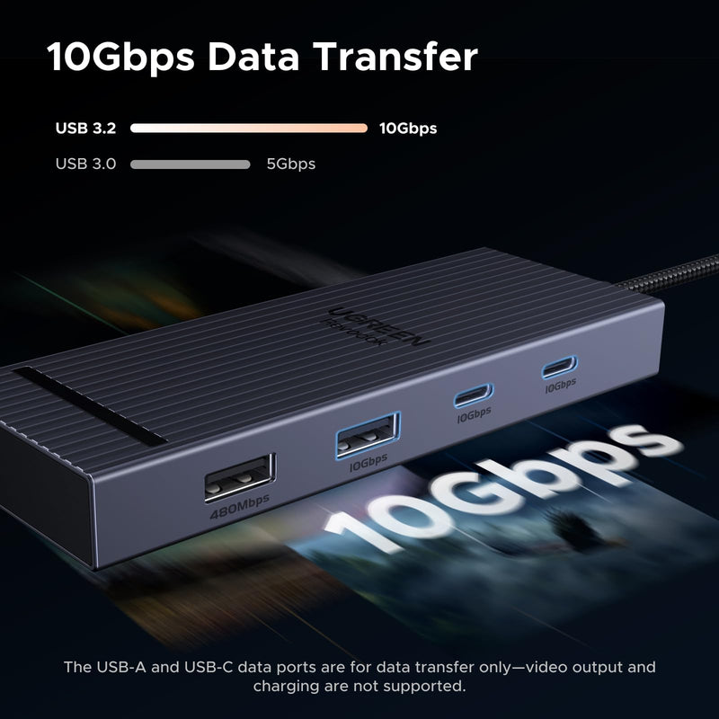 UGREEN Revodok Pro USB C Hub for Laptop 8 in 1 MacBook 4K 60Hz HDMI | 10Gbps USB-C/A data, SD/TF reader, 100W PD, supports MacBook Neo/Pro/Air, XPS, Thinkpad