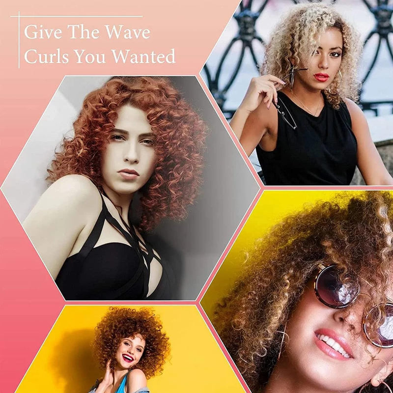 30 Pieces Medium Size Hair Curlers Rollers, 0.75 Inch Hair Rollers, Perm Rods Perm Kit, Home Perm Kits for Women with Elastic Rubber Band Non Slip Plastic for Natural Hair Long Short Hair Styling Tool