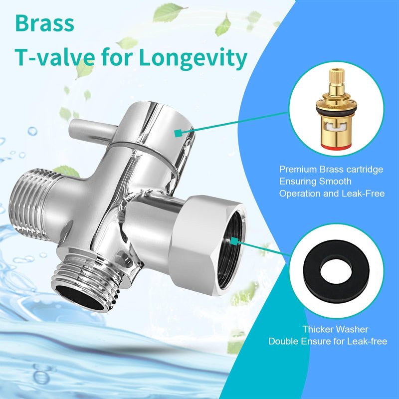 BARROCK Bidet Sprayer for Toilet, Handheld Jet Spray for Existing Toilets with Bidet Hose, Adjustable Water Pressure Muslim Shower, Stainless Steel Cloth Diaper/Feminine Wash Sprayer Brushed Nickel 1