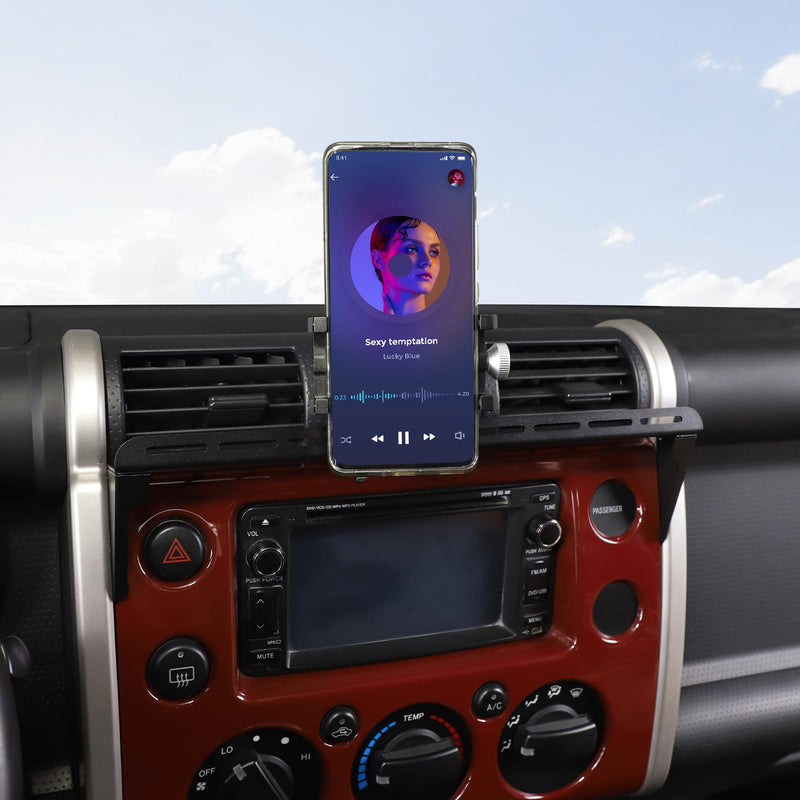 Car Phone Mount Compatible with Toyota FJ Cruiser 2007-2021+, Instrument Panel Track Mobile Phone Holder, Dashboard Clip Air Vent Panel Handsfree Cell Phones Stand Navigation Bracket Accessories Style D