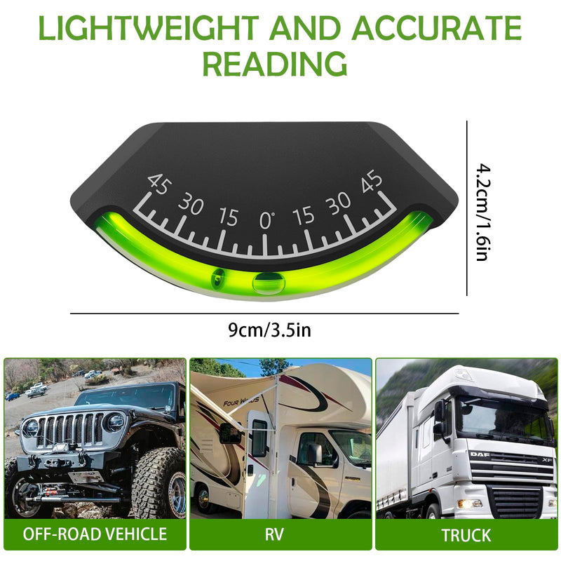 2-Pack Level Gauge for RV, Bubble, Trailer, Car Inclinometer Gauge, Trailer Leveling, Alternative with Wide Angle Range (45)