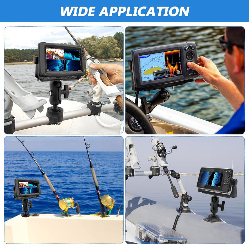 Fish Finder Mount Base, Universal 360 Rotation, Black