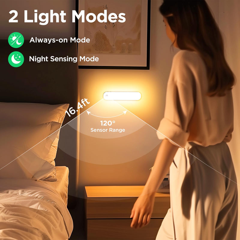 deerdance LED Under Cabinet Lighting, Dimmable Kitchen Counter Light Strip, White, Wireless Installation (4)