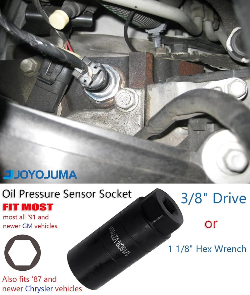 12673134 Oil Pressure Sensor for Chevrolet Silverado 1500 2500 Suburban Buick Chevy Express Avalanche Camaro Tahoe Colorado Equinox GMC Savana,Sierra,Yukon,Canyon Cadillac CTS Escalade 2009-2020 12673134 Oil Sensor with Socket