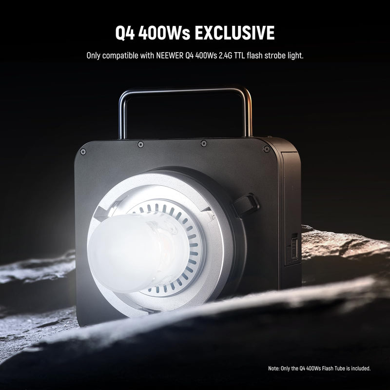 NEEWER Q4 Flash Tube 400Ws Replacement Flash Tube Bare Bulb for Studio Flash Q4, Photography Light Repair Parts Only for NEEWER Q4 Studio Flash Strobe Light