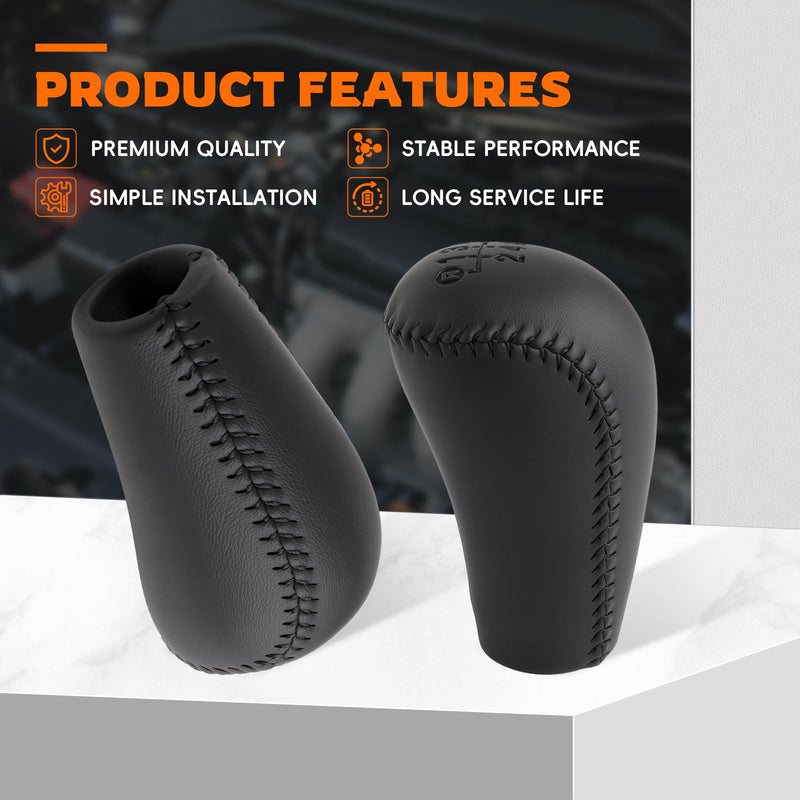 6 Speed Leather Manual Gear Shift Knob for Toyota for Tacoma 2005-2015, Black