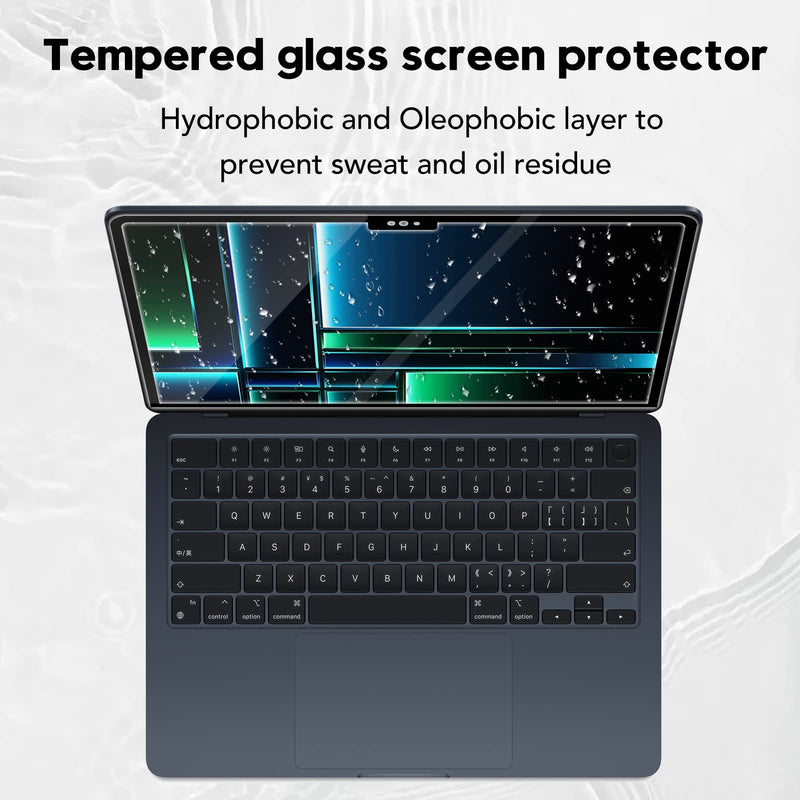 Tempered Glass Laptop Screen Protector for MacBook Pro 16 Inch (M3 Pro/M3 Max/M2 Pro /M2 Max /M1 Pro /M1 Max), 9H Hardness Bubble Free Anti-Scratch Anti-Fingerprint Laptop Screen Filter Ultra-Thin Tempered Glass Film (Black Frame)