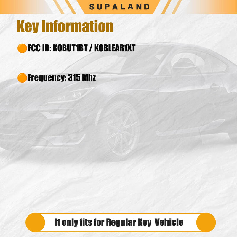 SUPALAND KOBLEAR1XT KOBUT1BT Key Fob Fits for Chevrolet Chevy Suburban Silverado Tahoe GMC Yukon Sierra Cadillac Escalade 1998 1999 2000 2001 2002 Keyless Remote Control Replacement (Set of 2)