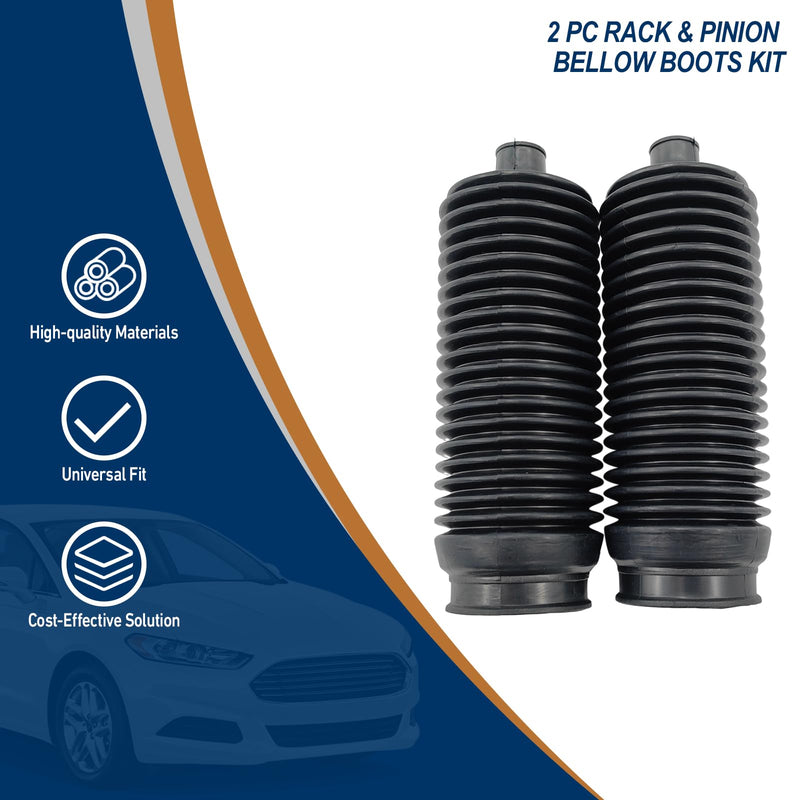 2 Pc Rack & Pinion Bellow Boots Kit Compatible with Toyota Sequoia 2001-2007, Tundra 2000-2006