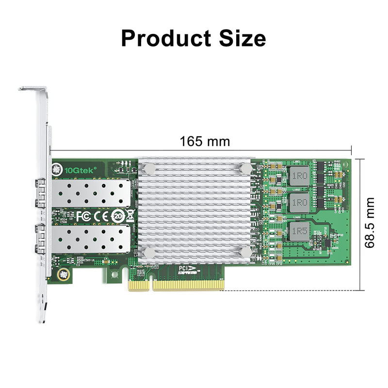 1 Pack of 2-Meter SFP+ DAC Twinax Cable and 1 Pack of 10Gb PCI-E NIC Network Card