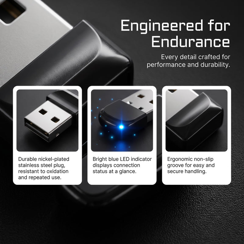 128GB Super Mini Metal USB Flash Drive High-Speed 2.0 Pen Drive with Cap Portable Storage for PC Car Audio & Game Console 128GB