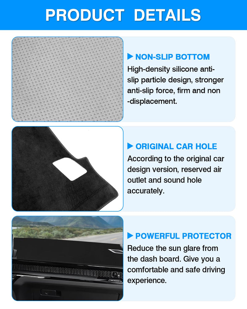 Autorder Dashboard Cover Mat for 2023 2024 2025 2026 Honda CR-V CRV Accessories Dash Cover Flannel Dash Mat Sunshade Glare UV Rays Protector(Without Hud) 2023-2026 Honda CRV without HUD