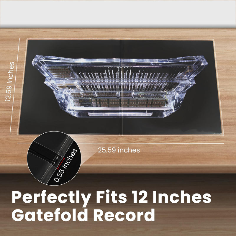 Gatefold Record Sleeves Albums Covers: 12 inch Vinyl Record Outer Sleeves 3 Mil Plastic Clear LP Protective Sleeves, 10pcs 10 pcs
