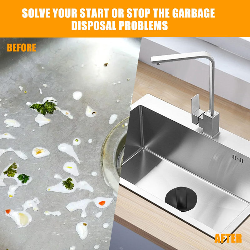 75257 Garbage Disposal Stopper Compatible with InSinkErator Cover Control Garbage Disposal Magnetic Stopper, Replaces 75052, 74094, 74052, 74275,Black