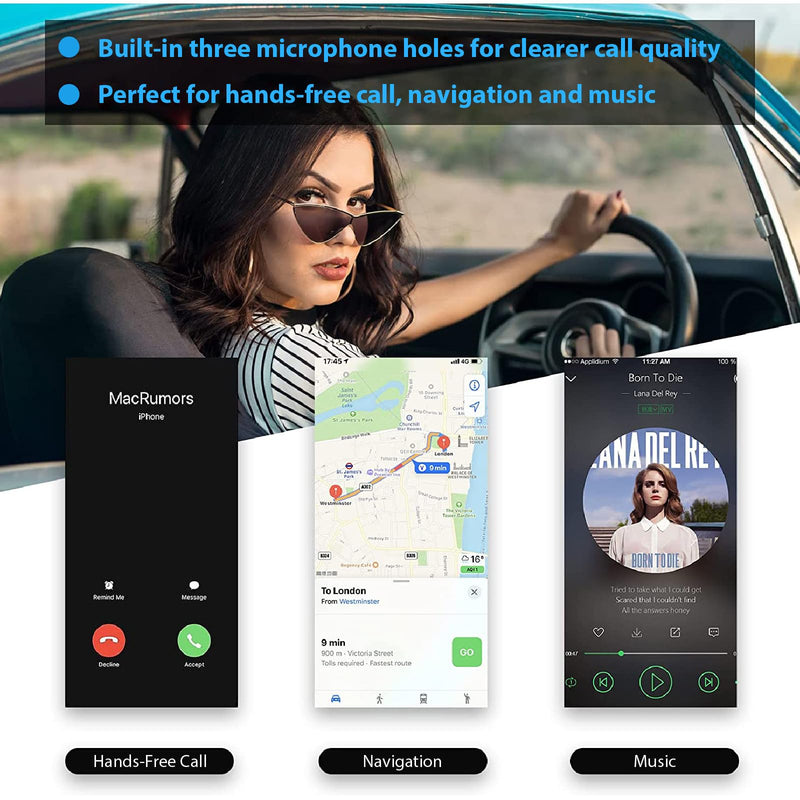 Bluetooth 5.3 Receiver, Bluetooth Audio Adapter for Speakers/Home Stereo, Low Latency, Noise Cancellation, 15-Hour Battery Life with AUX 3.5mm/RCA, Wireless Bluetooth Adapter for Old Receiver