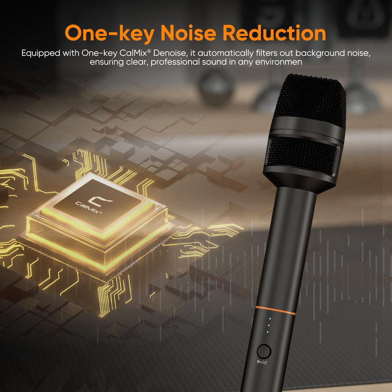 COMICA Revo S Wireless Handheld Microphone, Professional Handheld Interview Mic for iPhone16 15, Android Phones Laptops PC with USB-C Plug, Reporter Mic for Content Creators, Interviews, Reporting