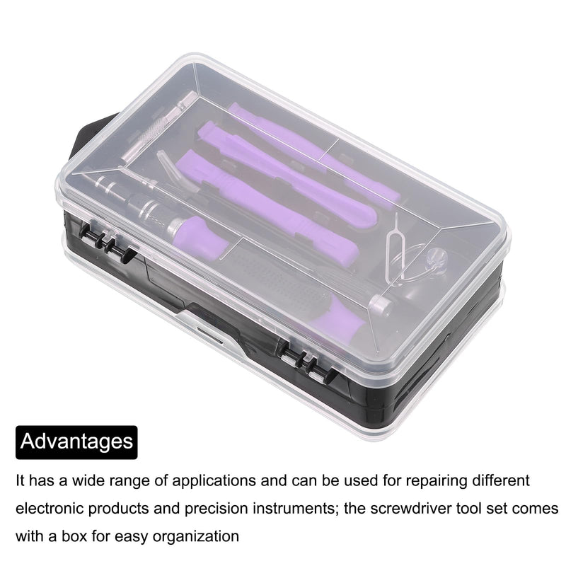 MECCANIXITY 115 in 1 Magnetic Precision Screwdriver Set Electronics Repair Tools Kit for Cellphone Mobile Phone Laptop PC Computer, Purple