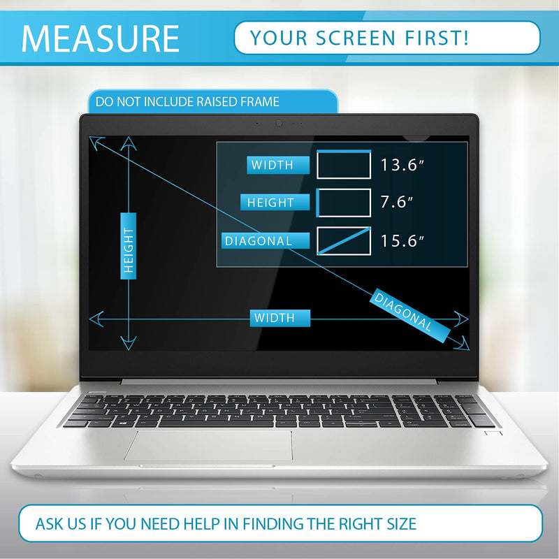 EZ-Pro Screen Protector Blue Light Tempered Glass Screen Protector for 15.6 Inches Laptop, 9H Hardness and Crystal Clear, Compatible with Any 15.6 inch Touch Screen Laptop