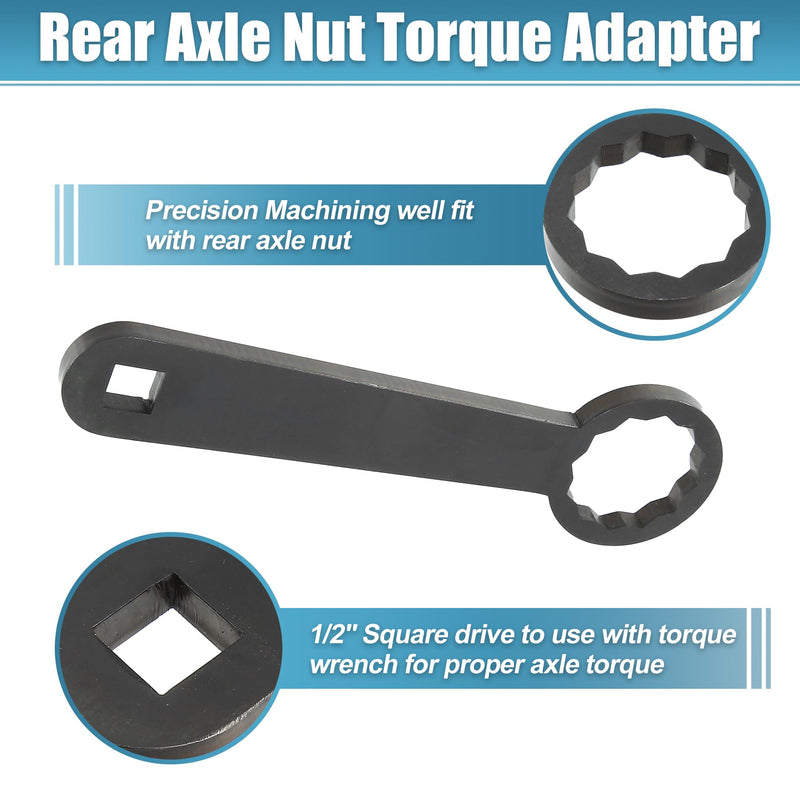 Motoforti 36mm Rear Axle Nut Wrench Tool for Harley Davidson Touring Motorcycle - HD-47925, Adjust Belt Tension, Black 7.7*1.2in