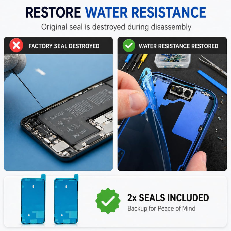 Earpiece Speaker Bundle Kit Compatible with iPhone 14 Pro Max - Snap-in Connector No Soldering - Includes 2X Dust Mesh & 2X Screen Adhesive Seal