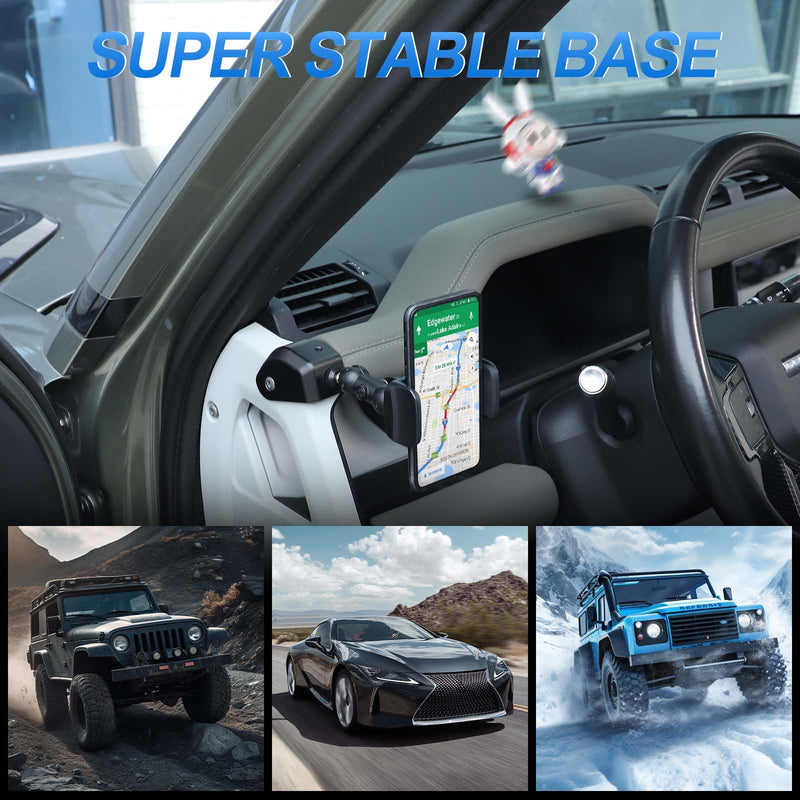 Phone Holder Compatible with Land Rover Defender 90 110 130 2020-2023, 360° Adjustable Dash Left Side Phone Mount Holder for All Smartphones (Style A) Style A