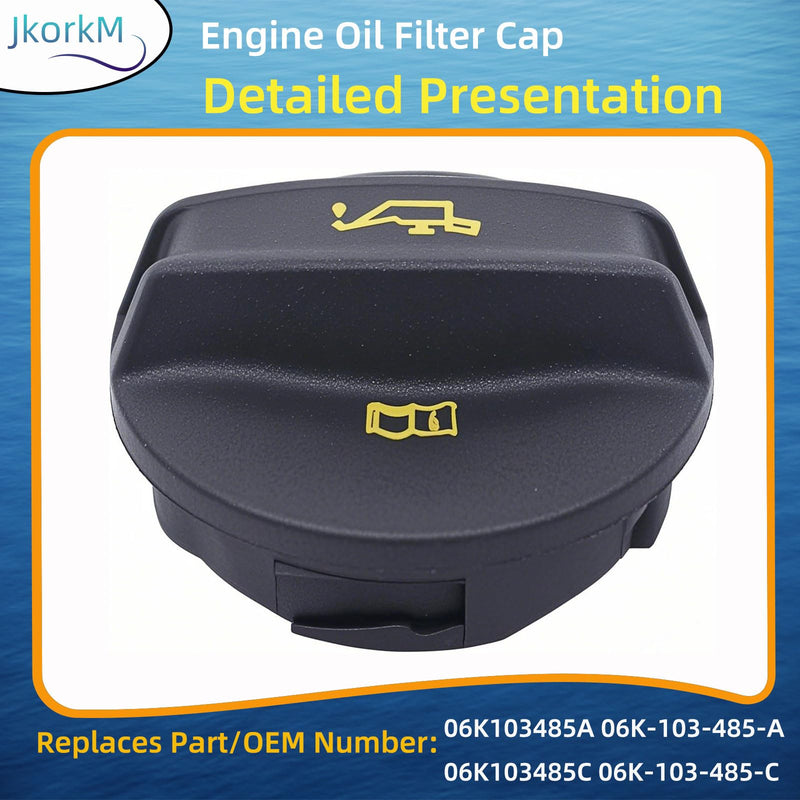 06K103485C Engine Oil Fill Cap Compatible With Volkswagen - Fits For VW Volkswagen Beetle CC Passat Jetta Tiguan, Replaces OEM 06K103485C 06K 103 485 C 06K-103-485-A 06K 103 485 A