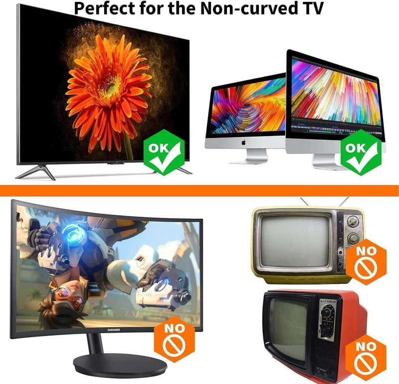 17.7in TV/PC Top Shelf Mount for Routers, Cable Boxes and Remote | Adjustable Monitor Top Shelf Wide Platform Screen Storage Bracket, TV Mounted Shelf for Games Consoles - 17.7 x 3.9 inches 17.7 X 3.9 Inch
