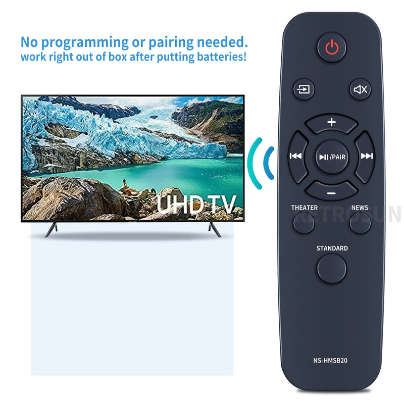 NS-HMSB20 Replacement Soundbar Remote Control Compatible for Insignia Mini Sound Bar Home Theater NSHMSB20 NS-HMSB20