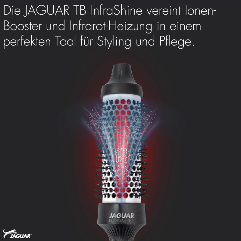 JAGUAR TB Infrashine Thermal Brush | Thermal Brush with Infrared Heating and Ion Booster | 2-in-1: Styling and Care in One Tool | Professionally Designed For You