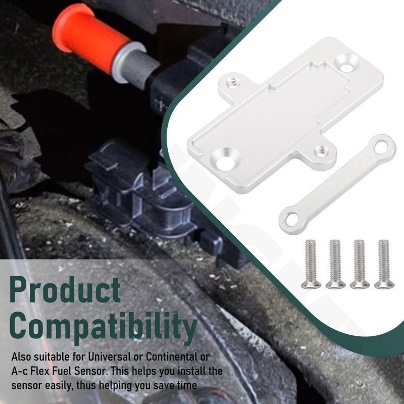 57824279 13577429 Sensor Mount/Bracket Compatible with GM Billet Flex Fuel Sensor Moun, Includes Screws, Product Material Aluminum