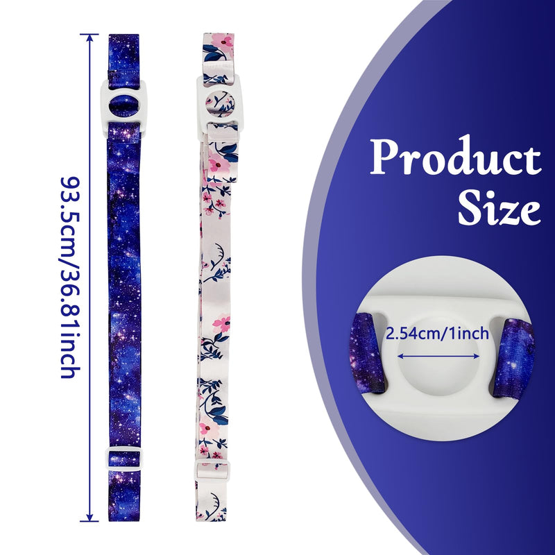 2 Pack Kpop Lightstick Adjustable Shoulder Strap Lanyard Starry Sky + Flower