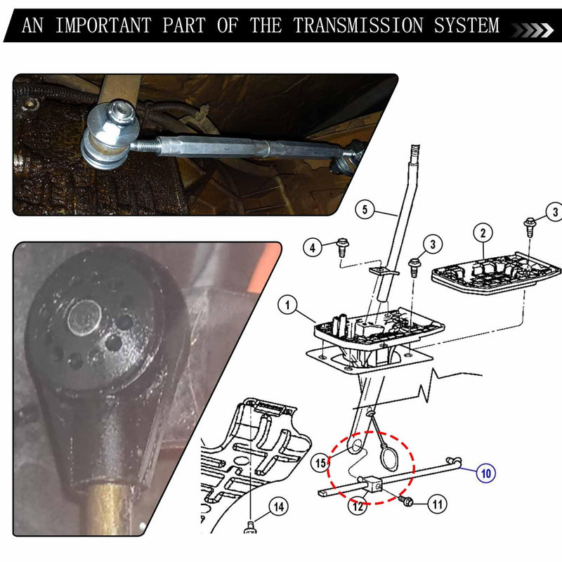 2PCS Transfer Case Linkage Control Lever Bushing Grommet, Compatible with Dodge Ram 1500 2500 3500 Shifter Linkage Bushing 2002-2010, with 2 E-Clips Replace Number 68078974AA 68078975AA
