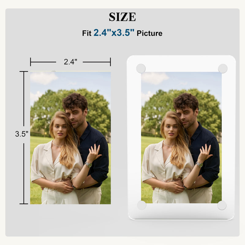 Car Sun Visor Photo Holder, Universal Magnetic Photo Clip, Decorate Your Car Visor Clip with Personality(Transparent, 2.4x3.5) Transparent