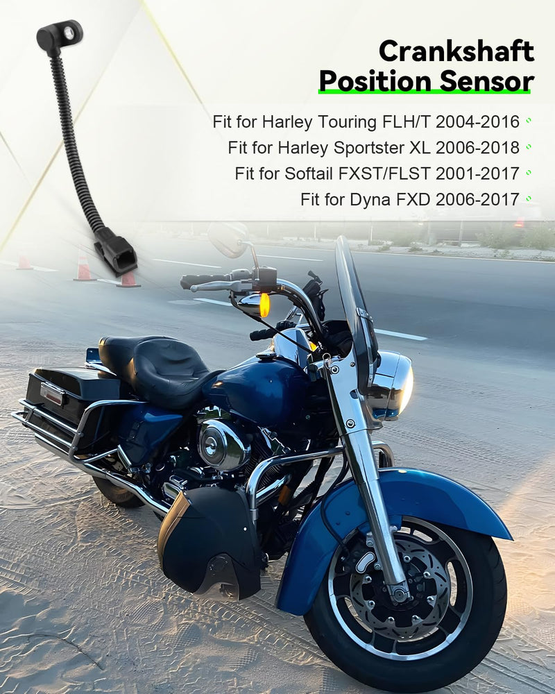 Crank Crankshaft Position Sensor 32707-01C Fit for Harley Touring FLH/T 2004-2016, Fit for Sportster XL 2006-2018, Fit for Softail FXST/FLST 2001-2017, Fit for Dyna FXD 2006-2017, 32707-01B