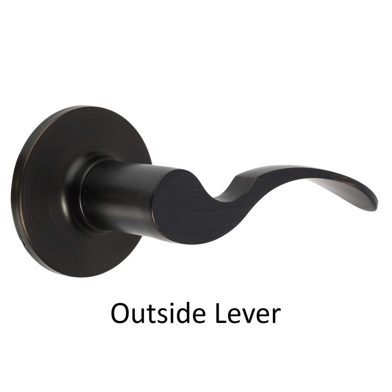 Dynasty Hardware MON-82-12P Monterey Passage Door Lever Set, Aged Oil Rubbed Bronze (Hall/Closet)