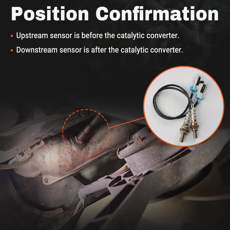 Set of 2 Oxygen Sensor Upstream Downstream O2 Sensor Compatible with 2003-2005 Chevy Silverado Suburban Avalanche 1500 Tahoe, GMC Yukon Yukon XL Sierra 1500, Cadillac Escalade 5.3L V8 Replace 234-4668