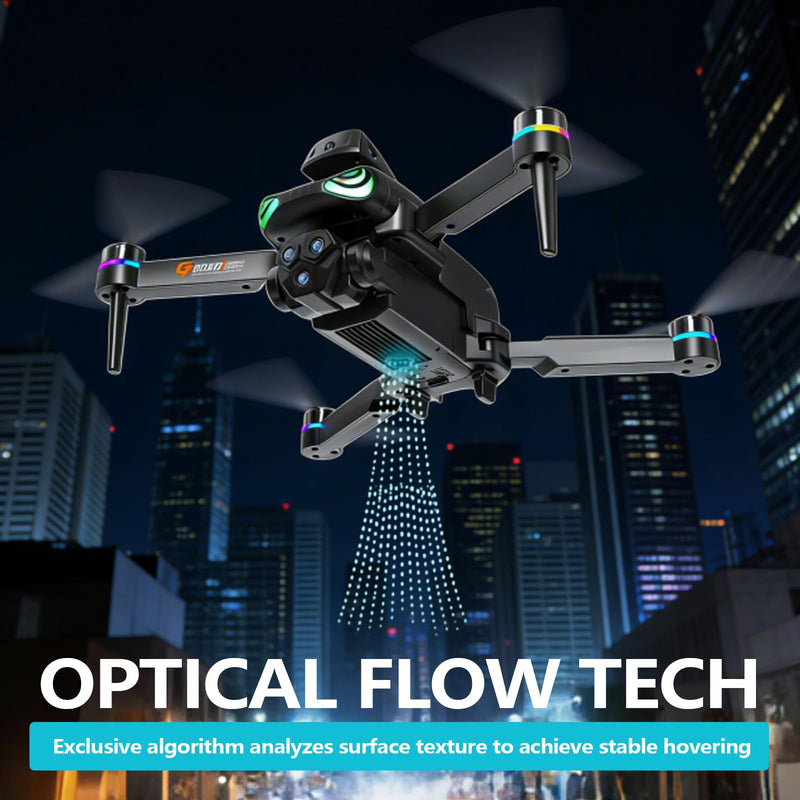 Drone with camera, screen on controller, drone with obstacle avoidance | Drone with camera 2 Batteries, Optical Flow Positioning, One-Touch Takeoff/Landing, drone with camera for kids, Red
