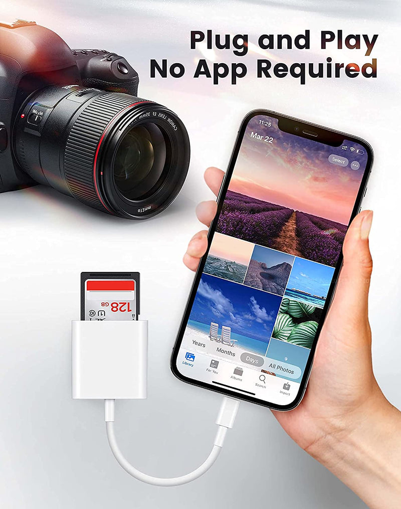 USB C SD Card Reader, USB C to SD Card Reader for iPhone15 and above, USB-C Memroy Card Reader USB C to SD Card Adapter for Mac/iPhone/iPad/Samsung Galaxy S22/21/20/10, Google Pixel, Camera and More