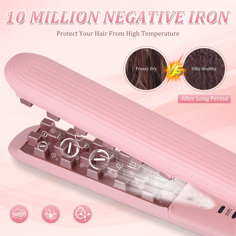 Hair Crimper for Women, Crimping Iron Hair Crimper with 3 Gear, Auto Shut Off & Negative Ion for Long-Lasting Root Volume Fluffy Hairstyle