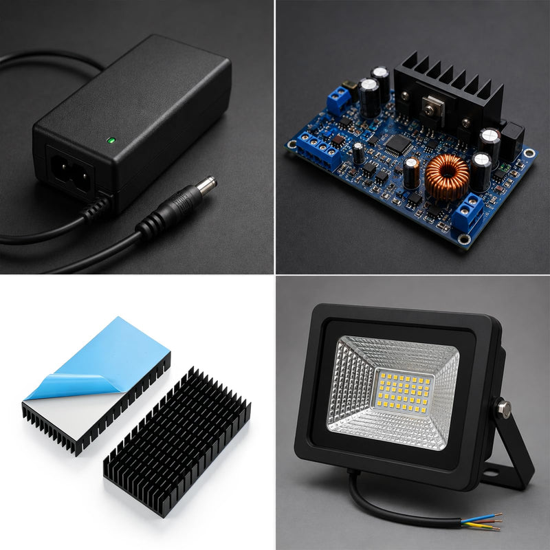 4 Pieces Heatsink Cooler 80 x 40 x 11mm Black Aluminum Heat Sink | Heatsink Kit with Thermal Conductive Adhesive Tape, Thermoelectric Cooler, Radiator Coolers, for 3D Printer Motor