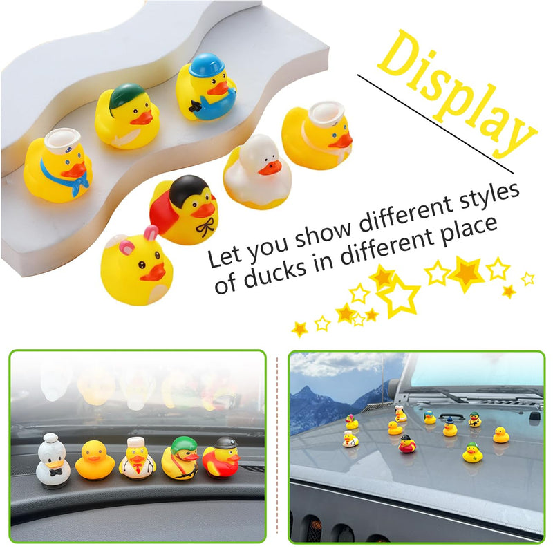 20PCS Duck Plug Holder for Car Dash,Rubber Duck Mounts for Car Dashboard,Display Fixed Mount Duck Holder,Car Duck Plug,Black（Not Include Rubber Ducks black-20Pcs