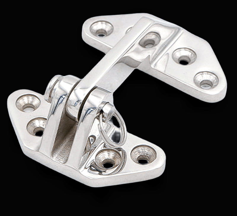 Long Reach Stainless Hatch Hinge, Heavy Duty Marine Grade Stainless Steel 316 Hinge with Removable Pin Ship RV Accessories Yacht Hardware Marine Hatch Hinge 1PC