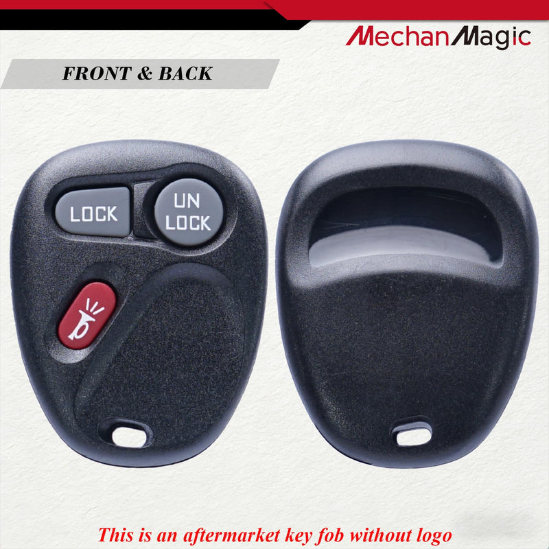 KOBLEAR1XT Key Fob Fits for Chevy Silverado Suburban Tahoe Avalanche SSR S10 GMC Sierra Yukon 2001 2002 2003 Keyless Entry Remote Control Replacement 15042968 3 Button (Set of 2)
